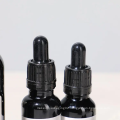 Essence Empty Luxurious Black Round Dropper Glass Bottles